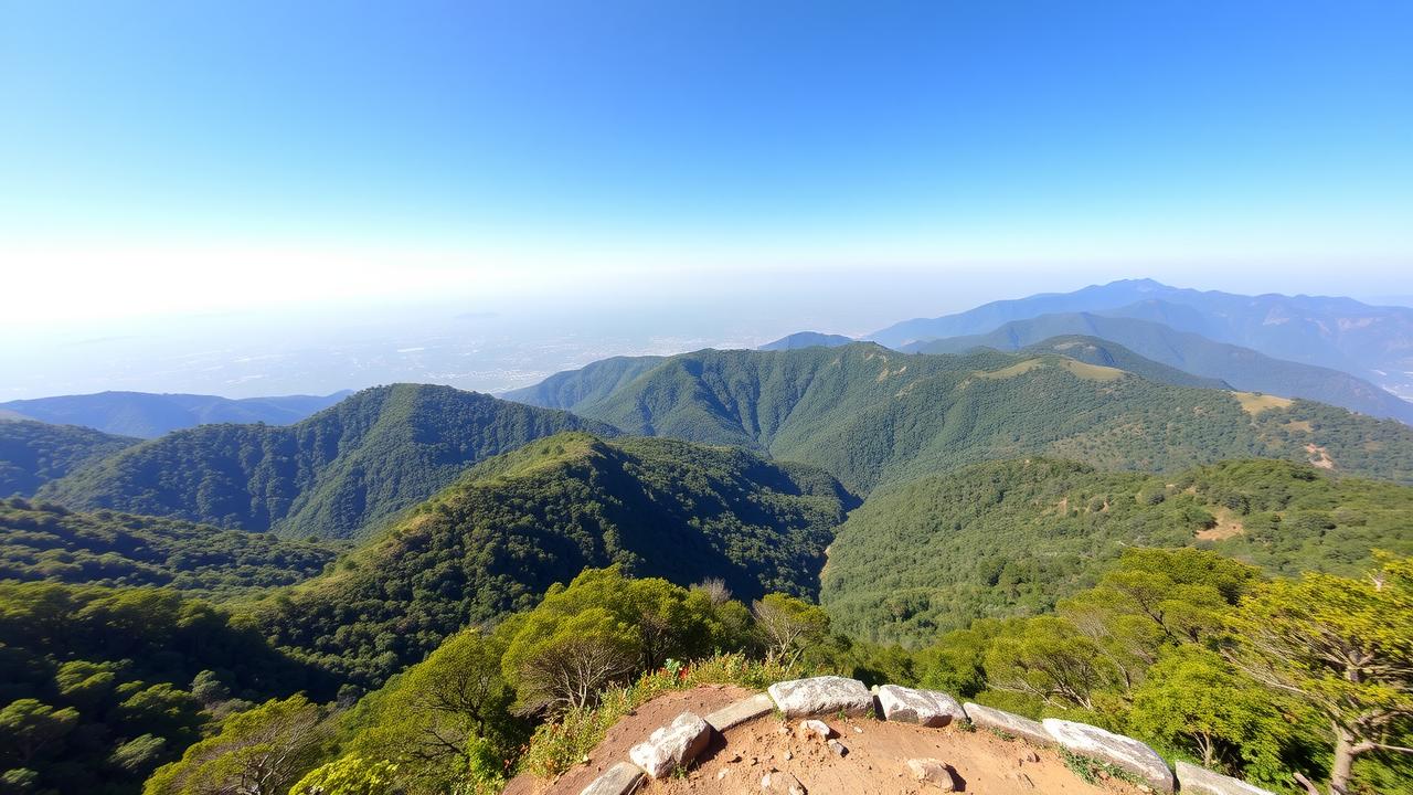 View from Monkey Point, Kasauli - panoramic Shivalik hills vista